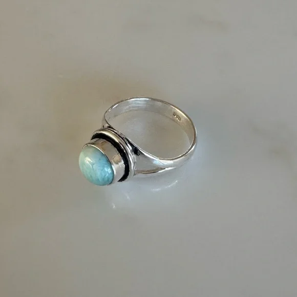 NWOT Sundance Pale Sky Ring, Larimar, Sterling Silver